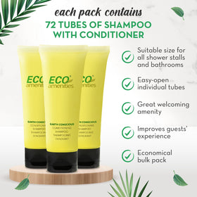 ECO Amenities leak-proof travel tubes ensure spill-free use in luggage and rooms.