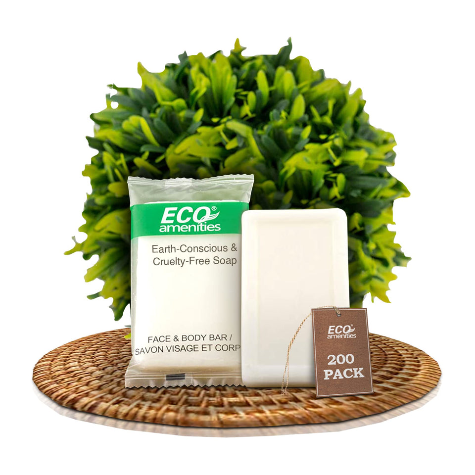 Eco Amenities travel soap bar 0.5oz individually wrapped for convenient hotel use
