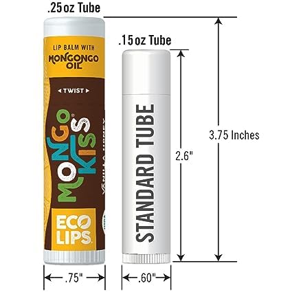 Close-up swatch of Eco Lips Mongo Kiss for soothing lip coverage.
