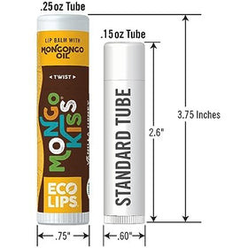 Close-up swatch of Eco Lips Mongo Kiss for soothing lip coverage.