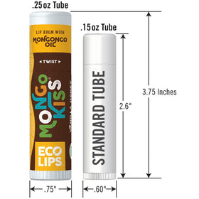 Soothe and moisturize lips with Eco Lips Mongo Kiss unflavored balm.