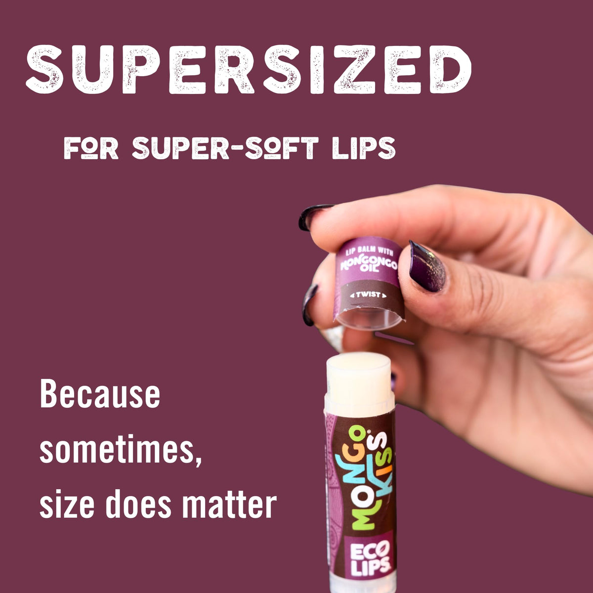 Eco Lips Mongo Kiss Yumberry flavor for nourishing, flavorful lip care.