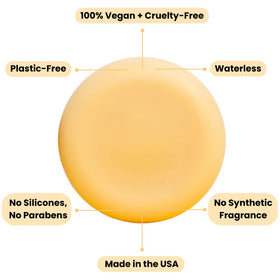 Eco Roots candelilla-wax bar melting on skin for quick, non-greasy hydration.