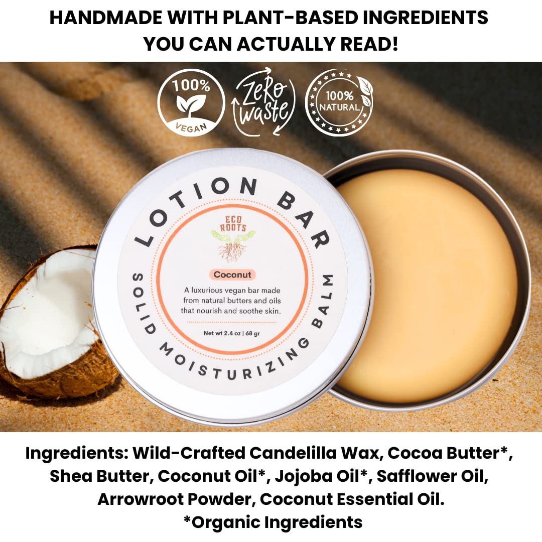 Applying ECO ROOTS lotion bar for quick, non-greasy hydration