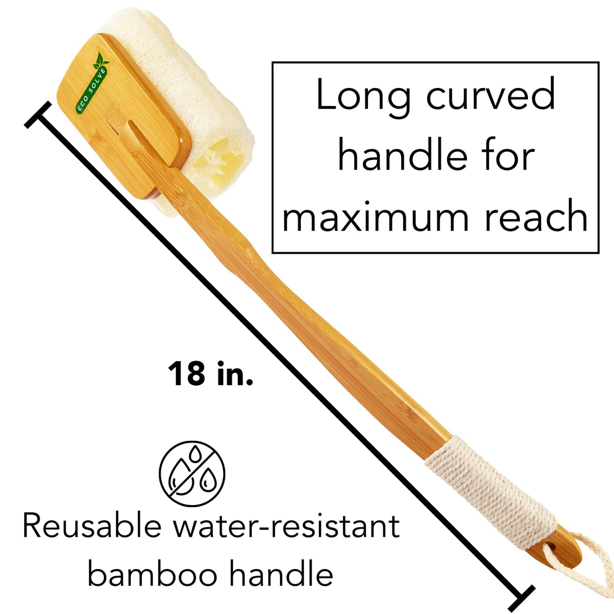 Eco Solve hemp rope grip provides a secure hold while scrubbing.