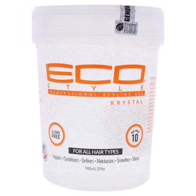 Eco Styling Gel Clear Krystal 32oz bottle pour for smooth prep-ready hair