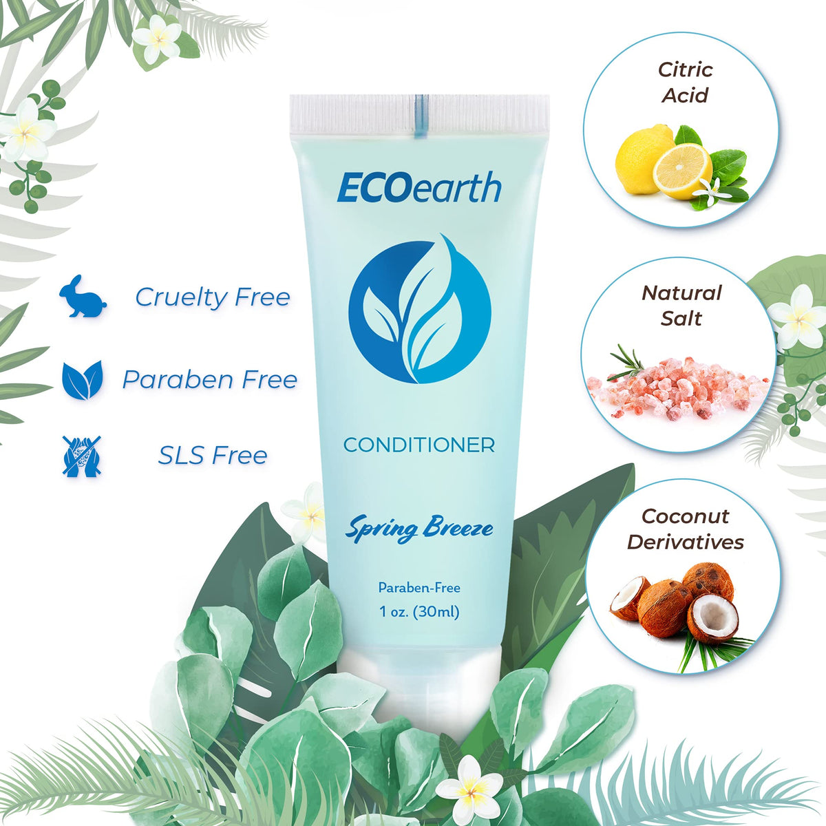 EcoEarth 1oz conditioner tubes in bulk packaging for easy restocking