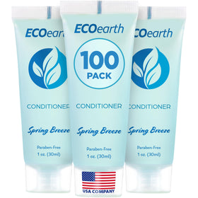 EcoEarth travel size conditioner tube with Spring Breeze scent for hotel stays