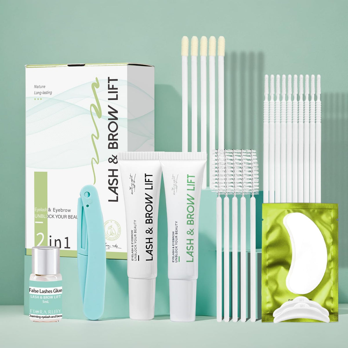 ECOFAN lash lift kit packaging shows professional quality for at-home use.
