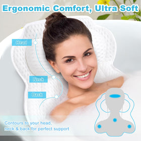 EcoHLL bath pillow 4D mesh for breathable, quick-dry comfort
