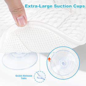 EcoHLL bath pillow ergonomic design supporting head and neck