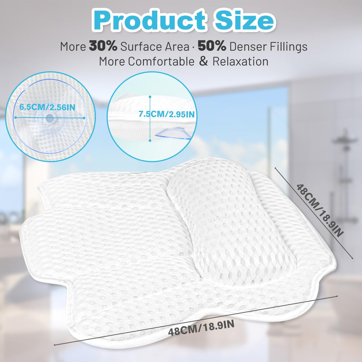 EcoHLL bath pillow ideal spa gift for relaxation at home