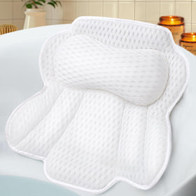 EcoHLL bath pillow with oversized suction cups for secure tub placement