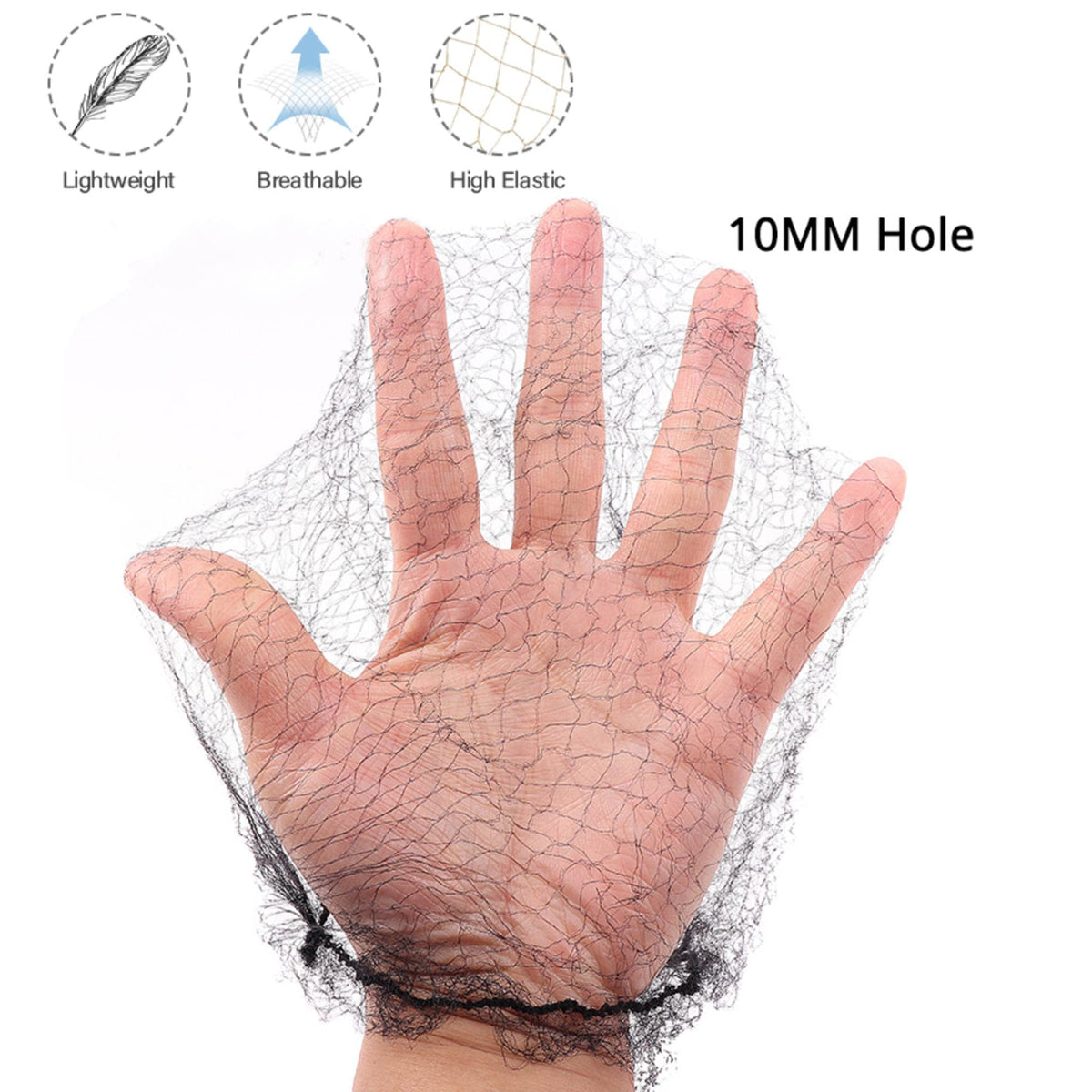 Ecojunmi invisible hair net 24-inch, lightweight and breathable under wigs.