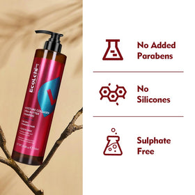 ECOLCHIPRO collagen shea butter shampoo application on wet hair for detangling.