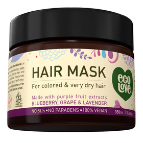 ecoLove hair mask bottle with lavender scent for deep conditioning