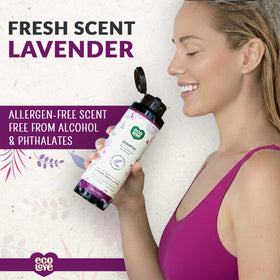ecoLove Purple Collection packaging box emphasizing natural, vegan-friendly branding