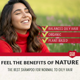Packaging shot featuring tomato and beetroot for hair care.