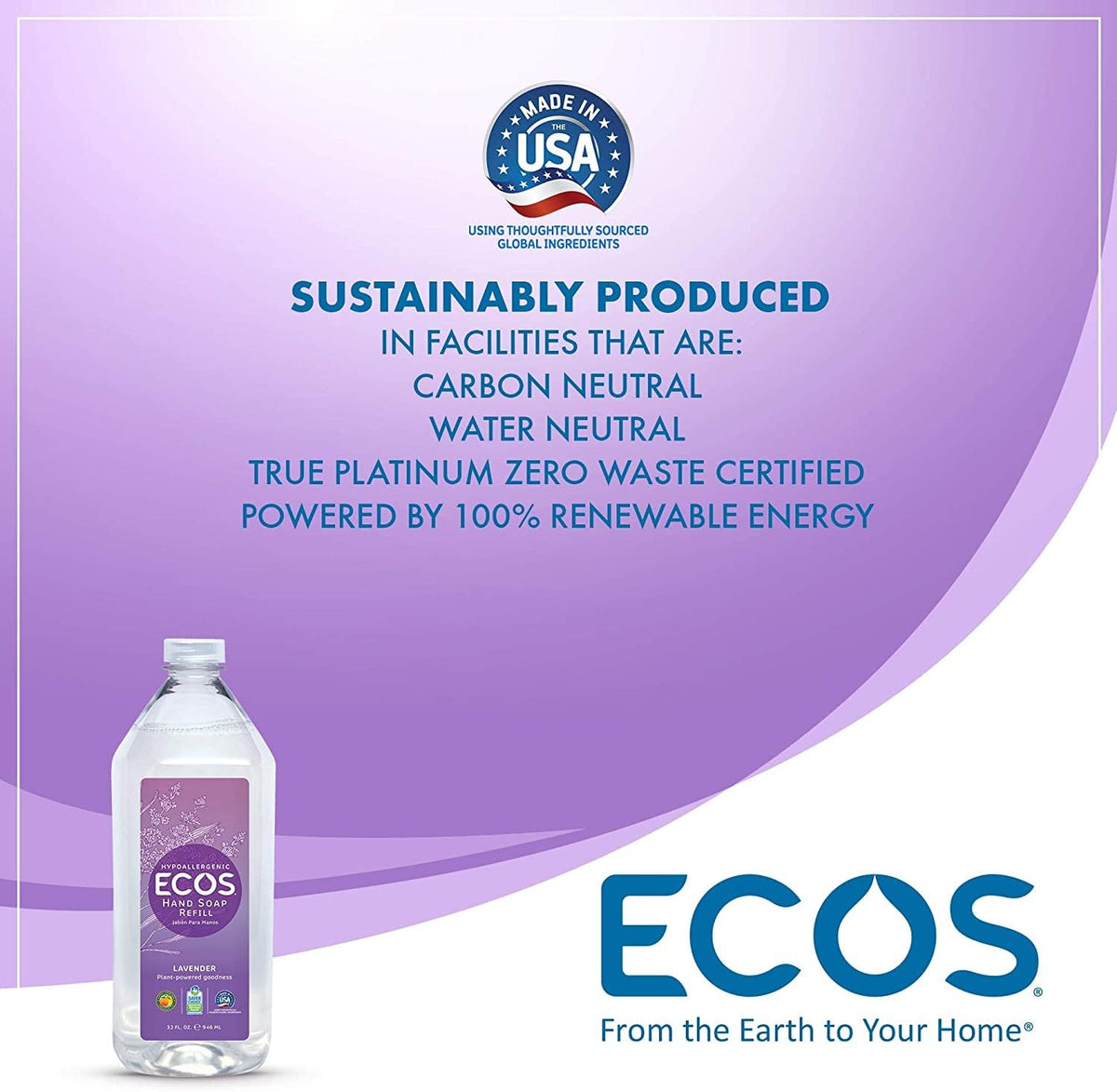 ECOS Lavender Hand Soap Refill supports an eco friendly daily routine