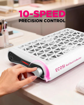 ECOSI nail dust collector includes 30 filter papers for quick replacements.