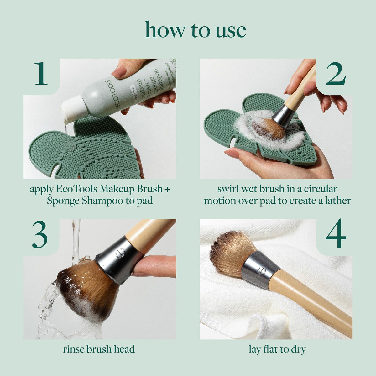 Bottle and pad positioned on sink for routine cleaning