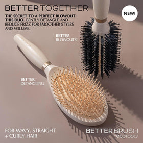 EcoTools Shine Activating Detangler flexible bristles glide through knots.