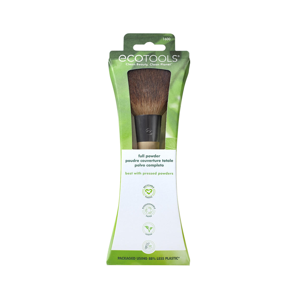 EcoTools Full Powder Brush application with a light press for even coverage.