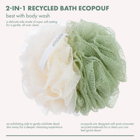 EcoTools Green EcoPouf green side exfoliates for smoother skin