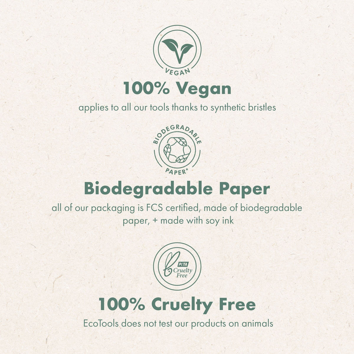 EcoTools packaging uses FSC-certified paper and is plastic-free