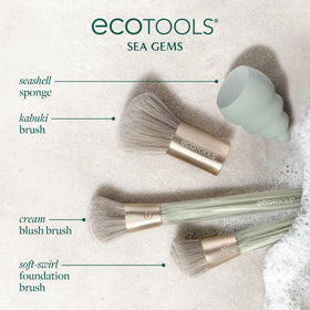 EcoTools Sea Gems Kabuki Brush for quick powder buffing.