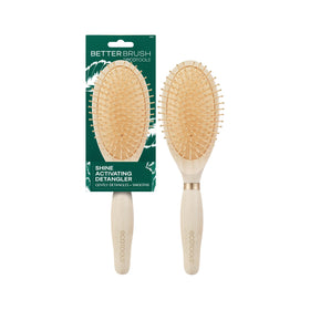 EcoTools Shine Activating Detangler paddle brush detangles gently for smooth, healthy-looking hair.