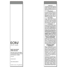 ECRU New York body-building-fiber mousse packaging with sleek design for attractive display.