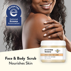 Eczema Honey scrub used in bath routine for radiant skin