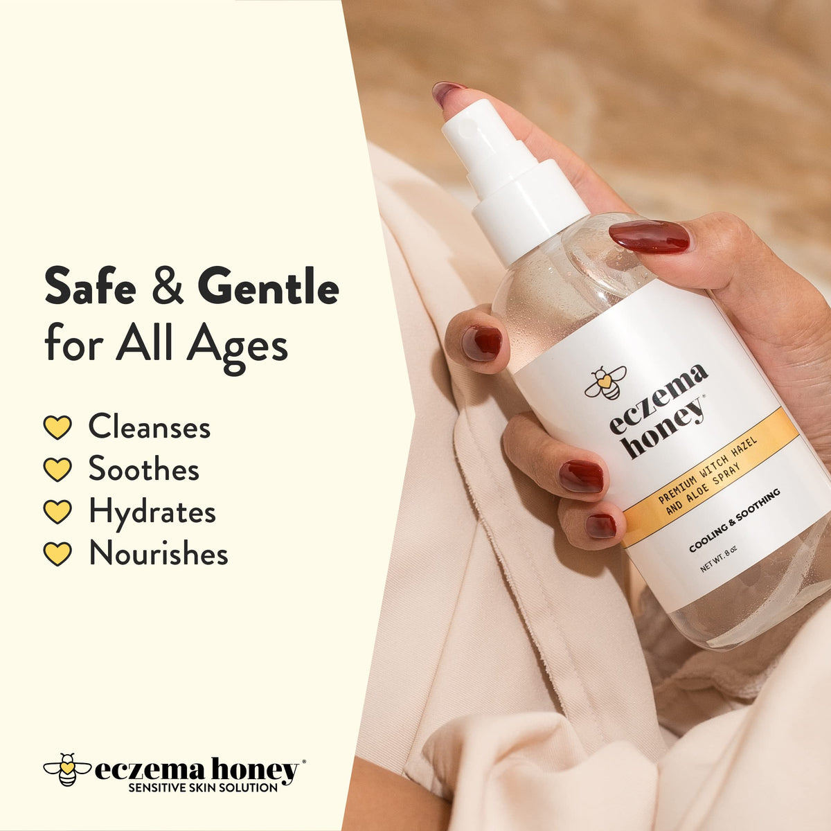 ECZEMA HONEY colloidal oatmeal soothing formula for itchy skin