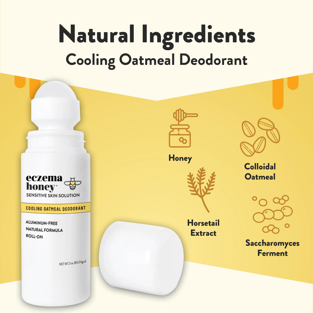 ECZEMA HONEY roll-on application showing smooth glide.