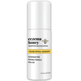 ECZEMA HONEY soothing oatmeal deodorant bottle for sensitive skin.