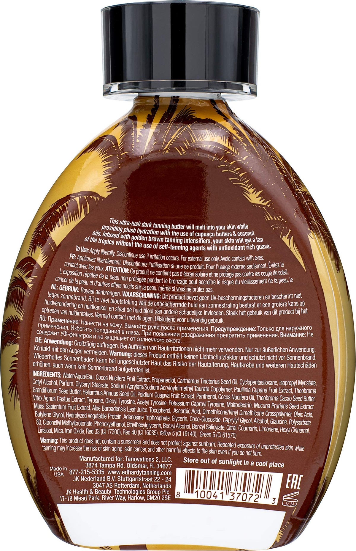 ED HARDY Brazilian Browning Butter being applied for moisturized bronze tone.