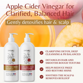 EDENIKA BOTANICALS ACV Conditioner bottle provides silk protein detangling.
