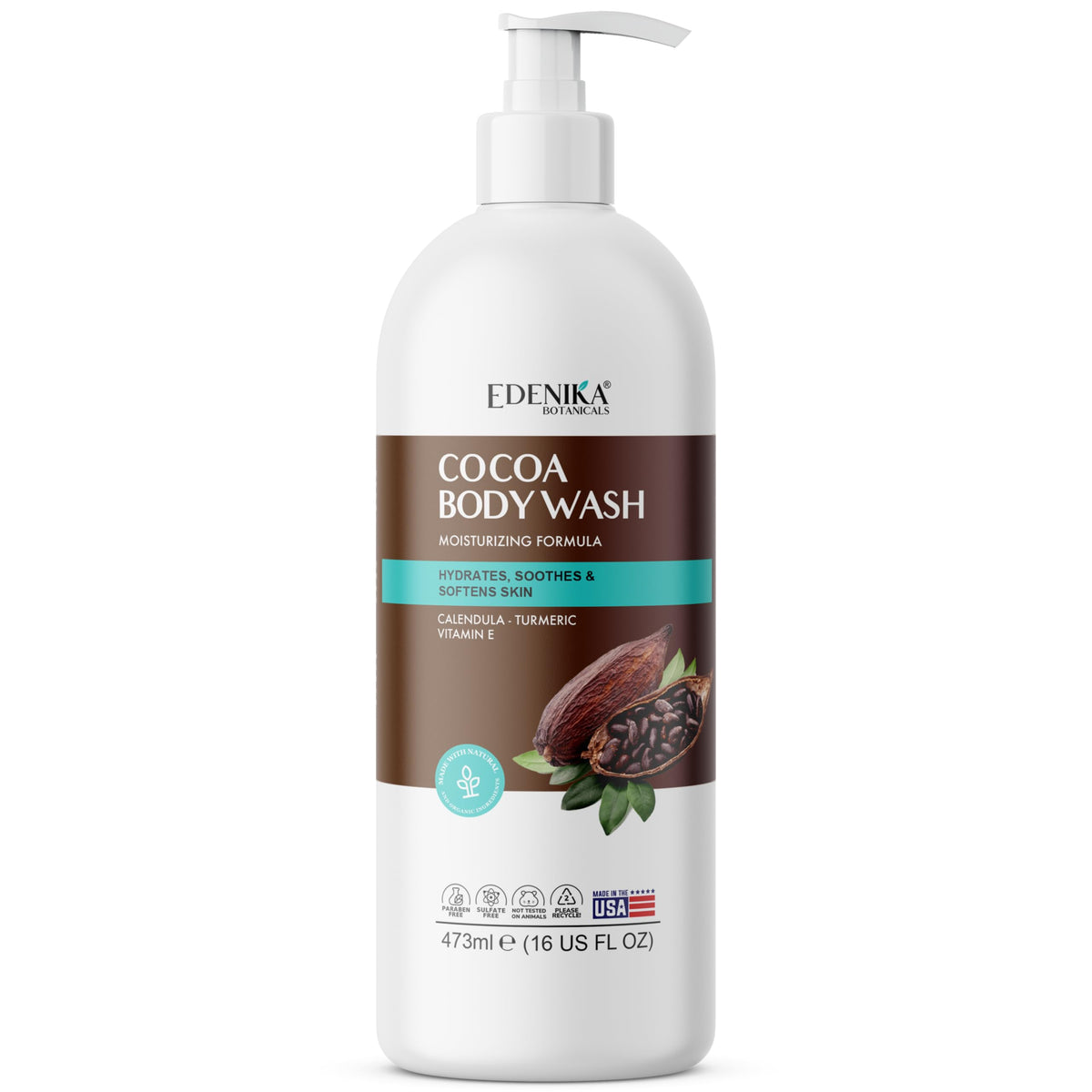EDENIKA BOTANICALS Cocoa Butter Body Wash two-pack image ready for home use