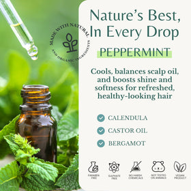EDENIKA BOTANICALS Peppermint Shampoo scalp-relief close-up.