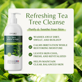 Creamy lather from EDENIKA Tea Tree Body Wash after workouts.
