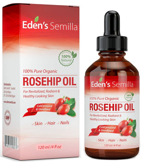 Eden's Semilla rosehip oil bottle used for daily skin hydration and nourishment