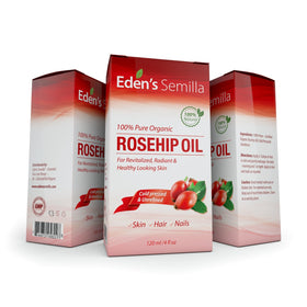 Eden's Semilla rosehip oil pour bottle ready for quick absorption