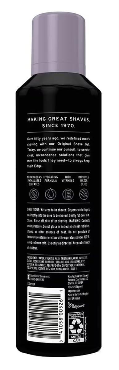 Edge Shave Gel cooling foam ready to glide for a refreshing shave