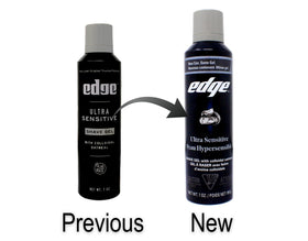 Edge Ultra Sensitive Shave Gel 7 oz close-up: gentle lather for a smooth shave.