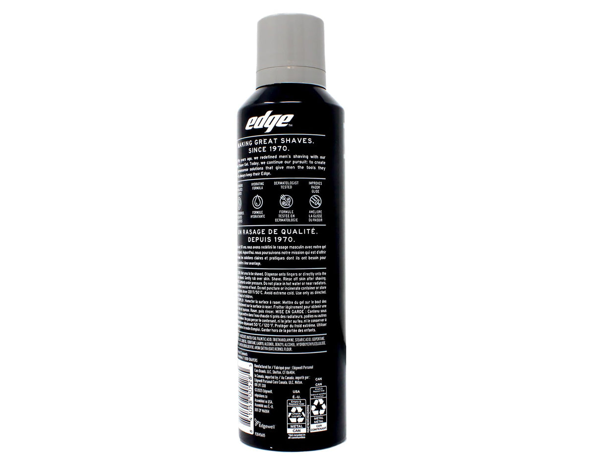 Edge Ultra Sensitive Shave Gel on arm: quick use for sensitive skin.