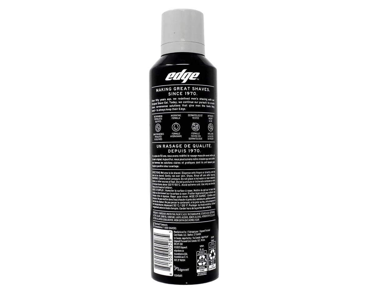 Edge Ultra Sensitive Shave Gel gel dispensing shot: easy application and protection from irritation.