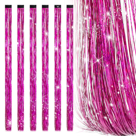 Edoneery Rose hair tinsel kit clipped for a shimmering, salon-ready sparkle.