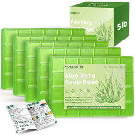 EDSRDRUS 5lb glycerin soap base with pre-scored sheets for precise cutting and consistent melts.