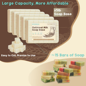 EDSRDRUS glycerin soap base pre-scored squares for precise, mess-free measuring.